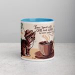 Time Spent with Cats and Coffee Is Never Wasted Mug - Image 13