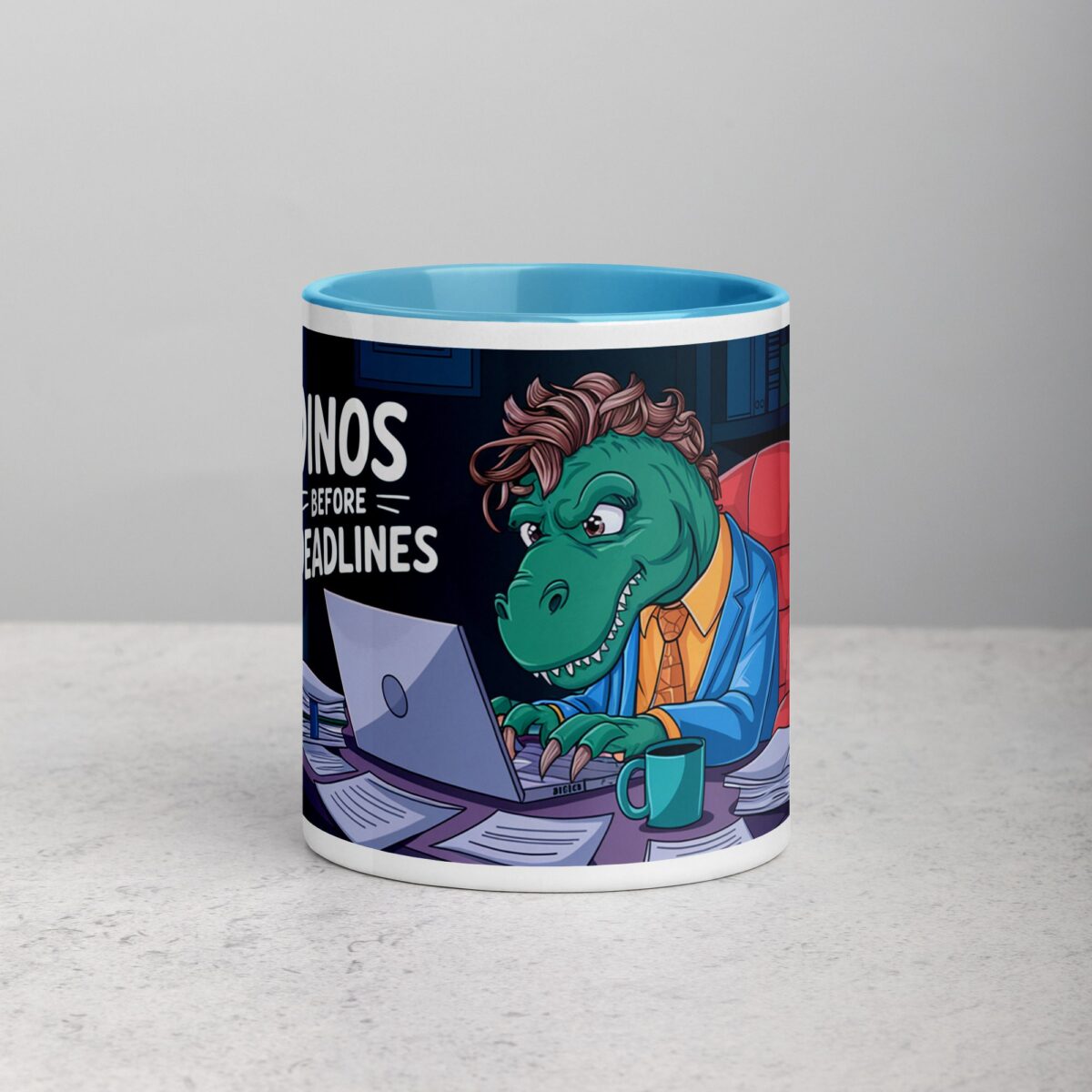 Dinos Before Deadlines Coffee Mug - Image 13