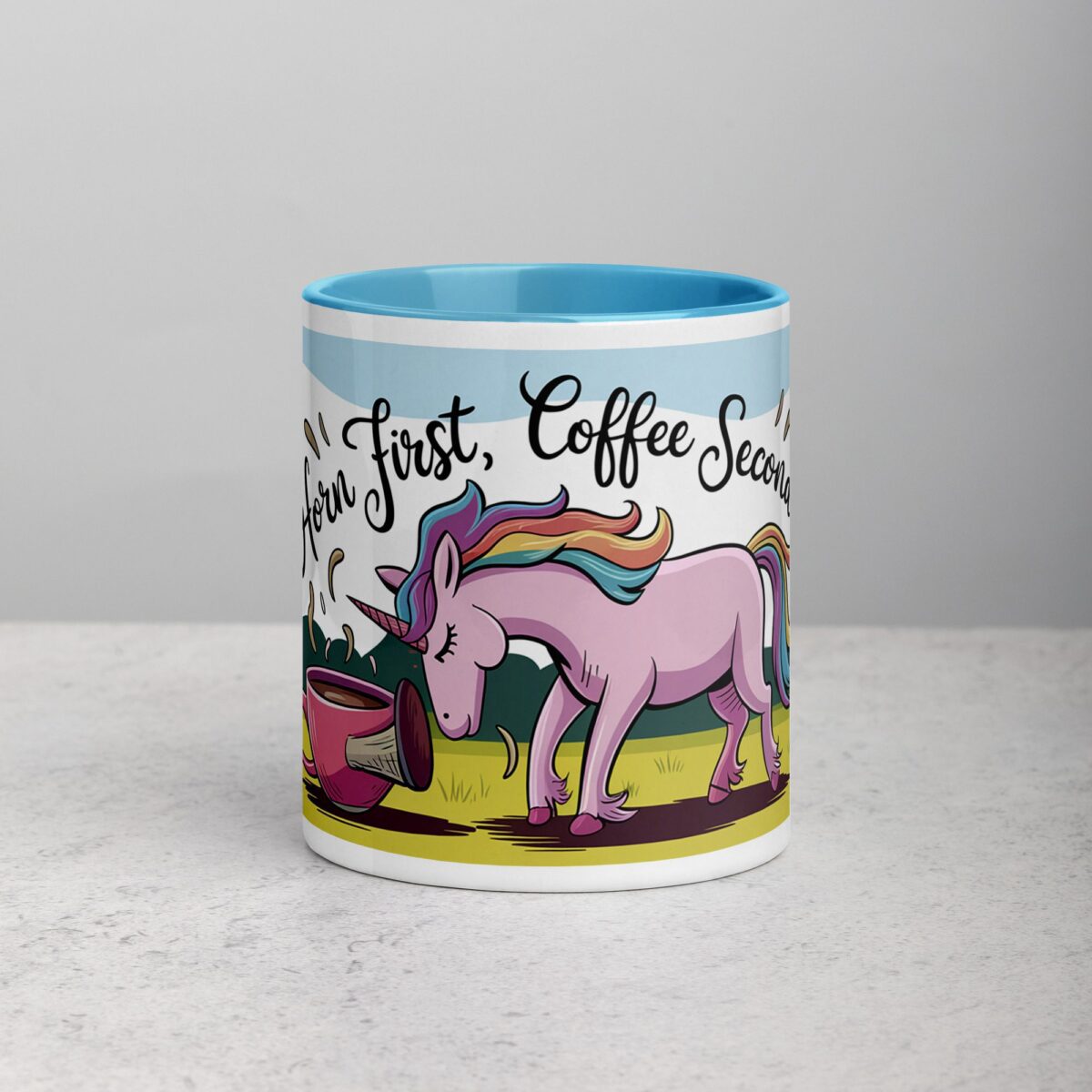 Horn First, Coffee Second Unicorn Mug - Image 13