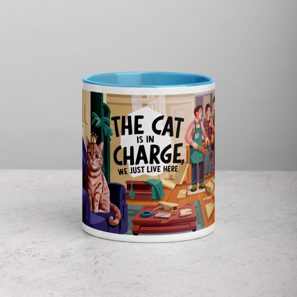 The Cat Is in Charge, We Just Live Here Mug - Image 13
