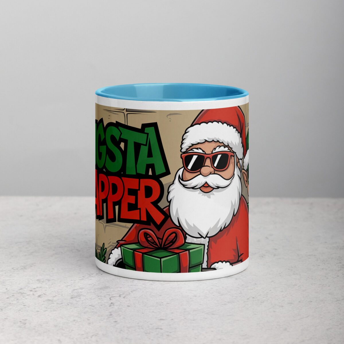 Gangsta Wrapper Christmas Santa Mug - Image 13