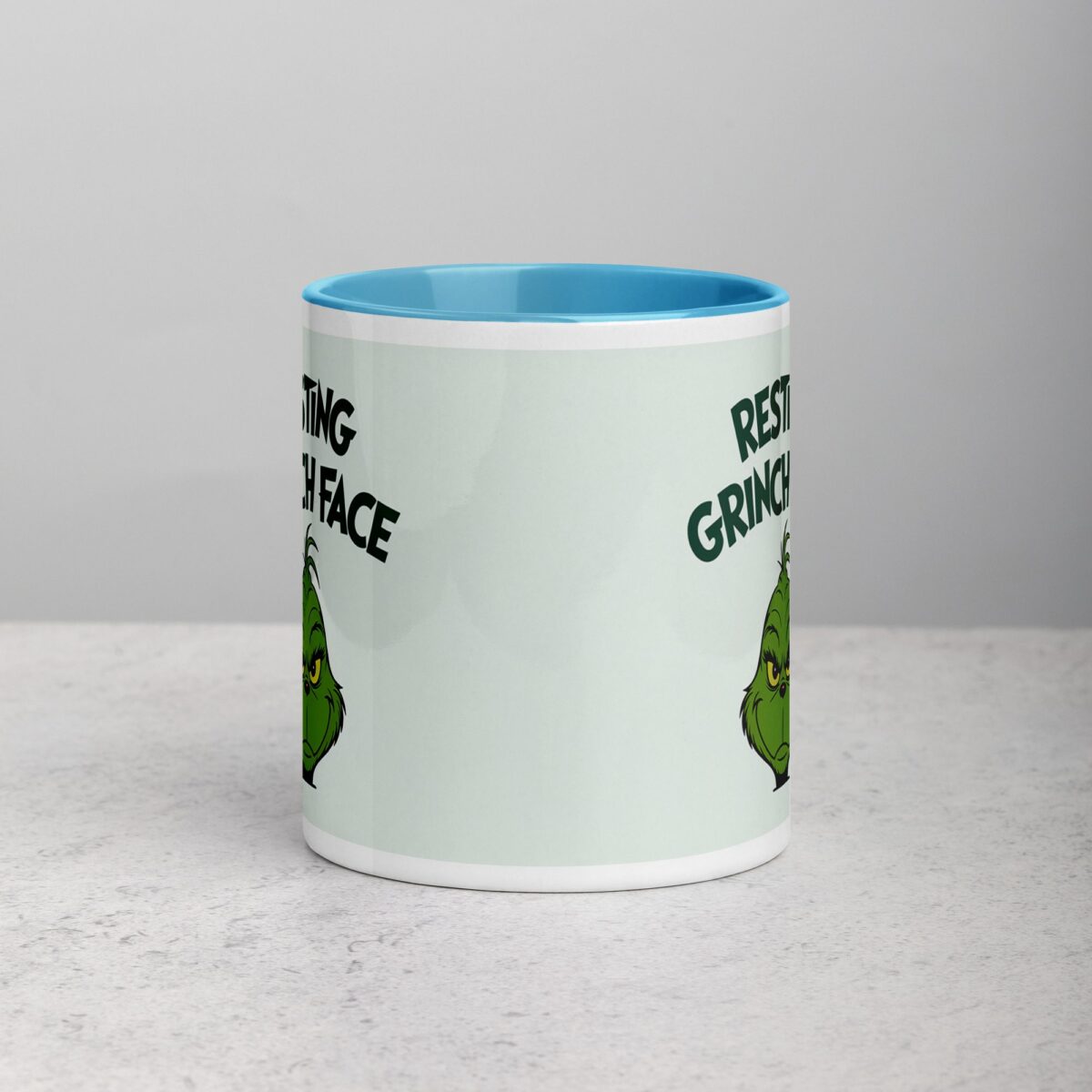 Resting Grinch Face Christmas Coffee Mug - Image 13