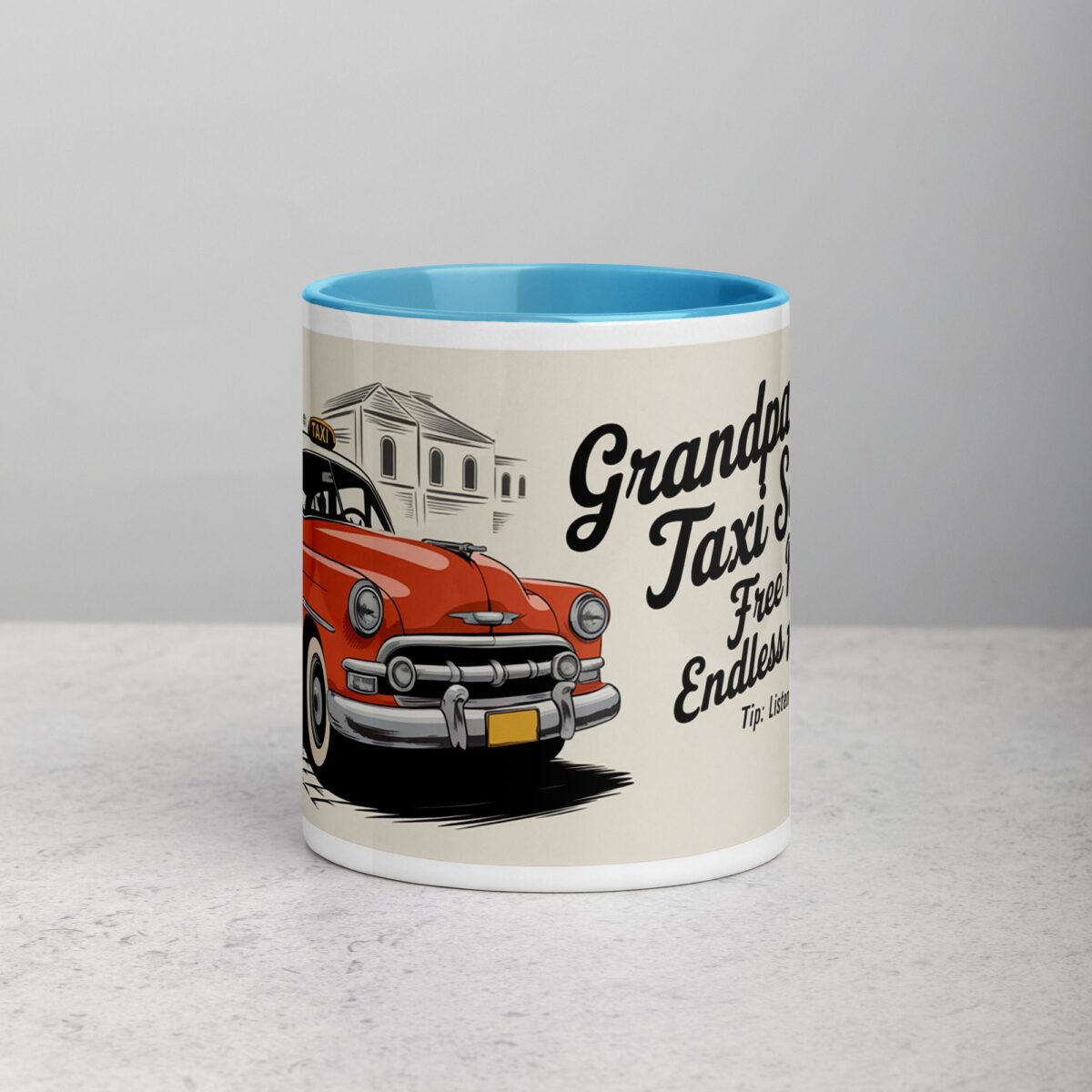 Grandpa’s Taxi Service: Free Rides, Endless Advice Mug - Image 13