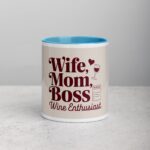 Wife, Mom, Boss, Wine Enthusiast Coffee Mug - Image 13