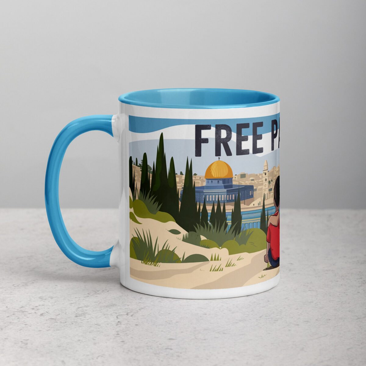 Free Palestine Siblings Hug Mug - Image 14