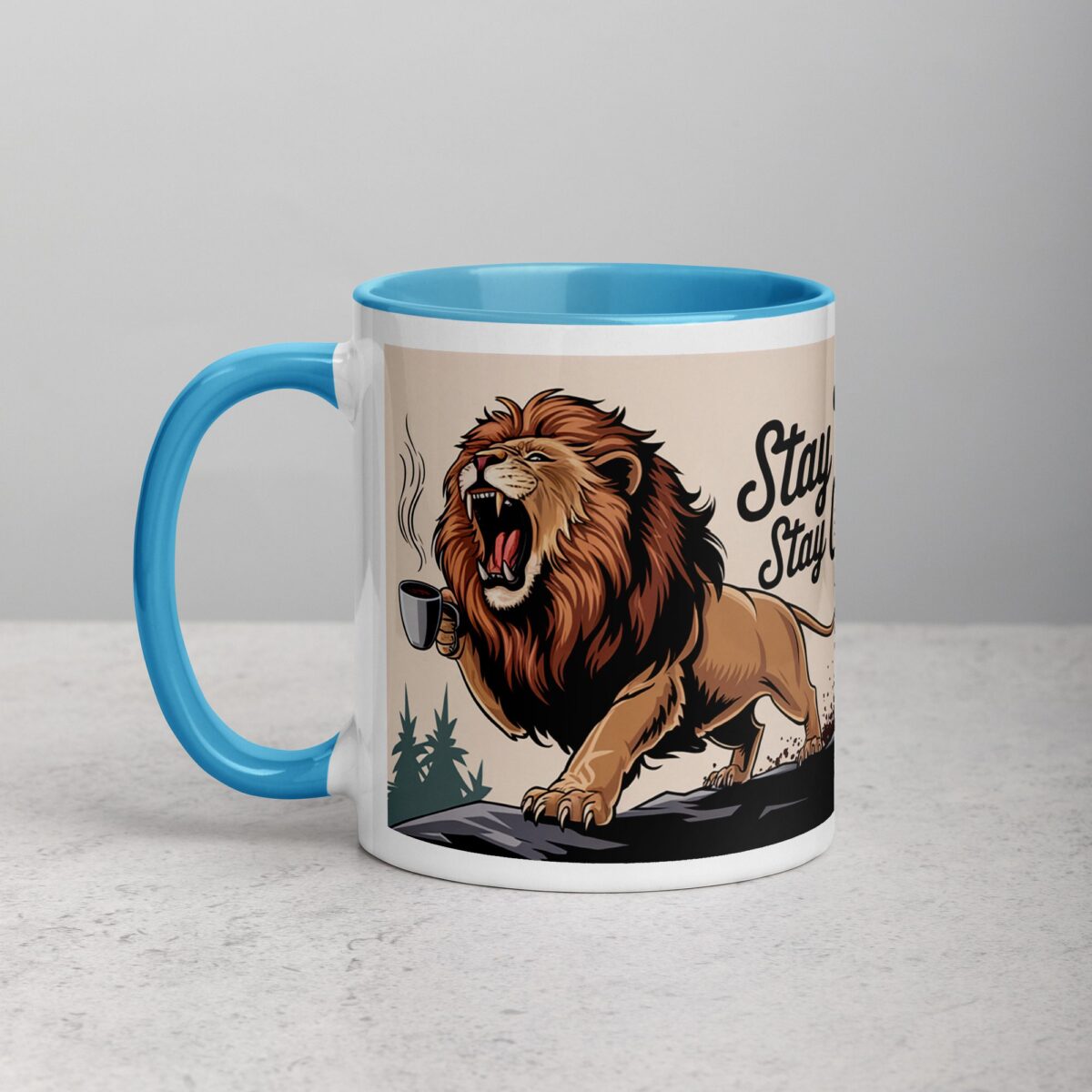 Stay Fierce, Stay Caffeinated Lion Coffee Mug - Image 14