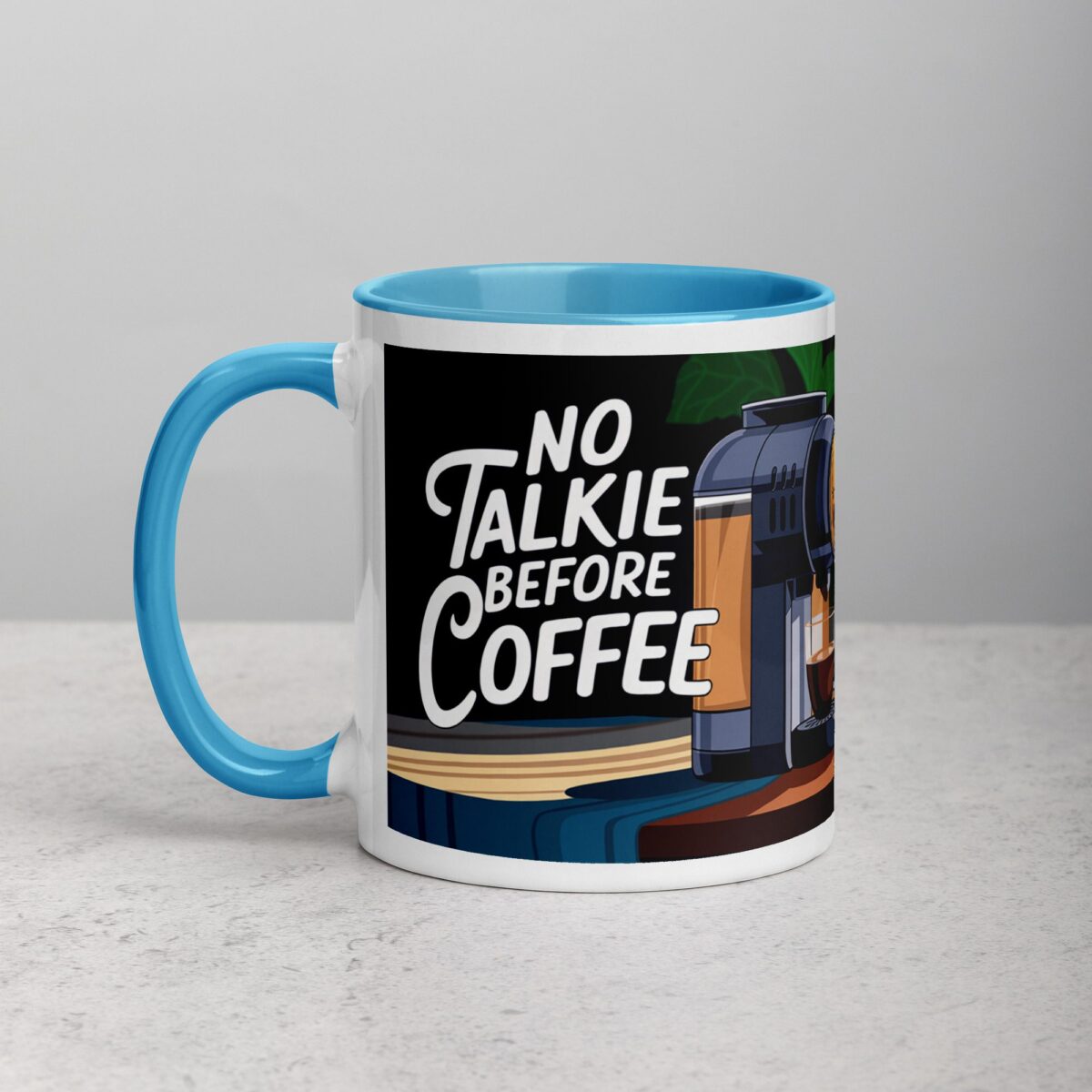 No Talkie Before Coffee Cat Mug - Image 14
