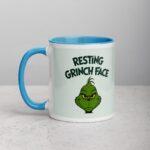 Resting Grinch Face Christmas Coffee Mug - Image 14