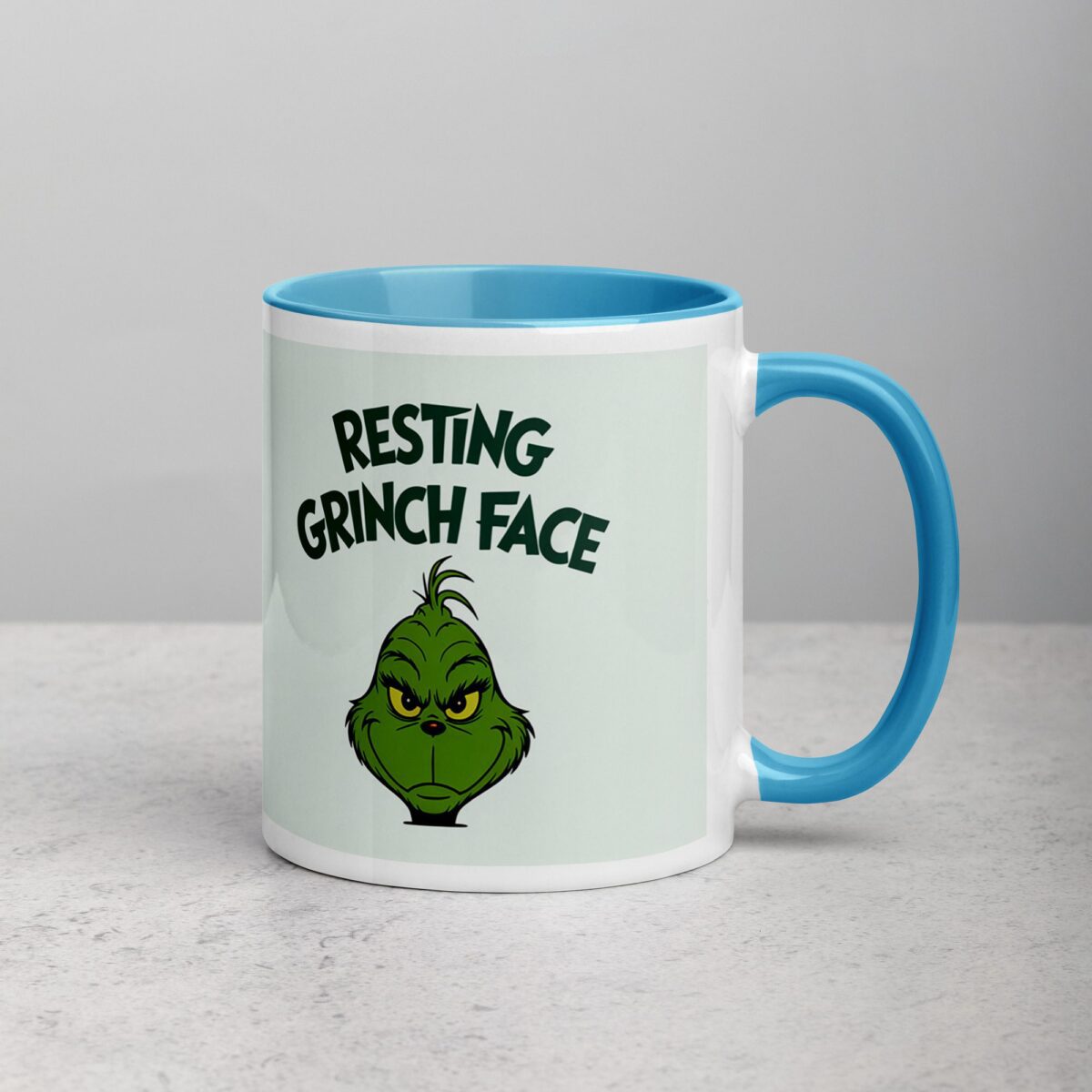 Resting Grinch Face Christmas Coffee Mug - Image 15