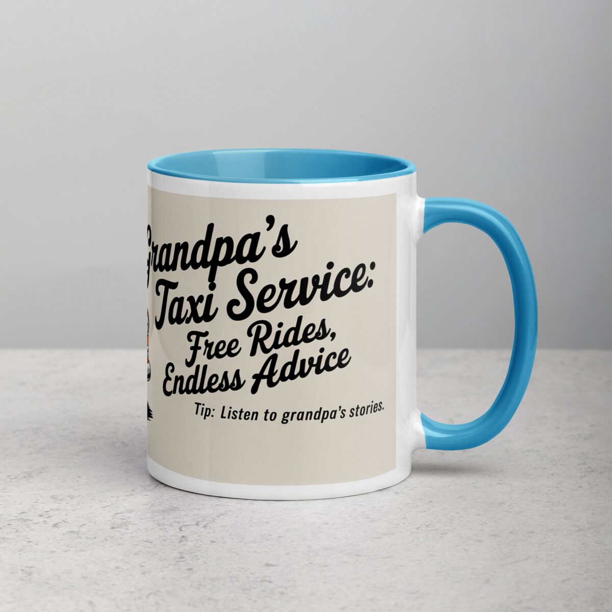 Grandpa’s Taxi Service: Free Rides, Endless Advice Mug - Image 15