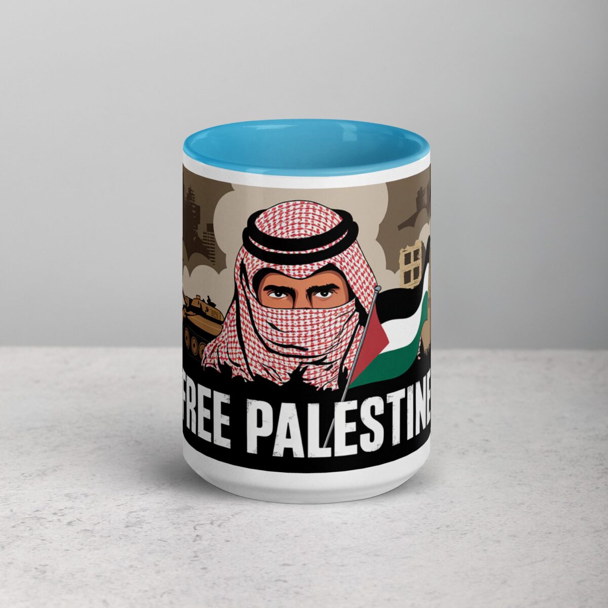 Free Palestine Freedom Fighter Mug - Image 16