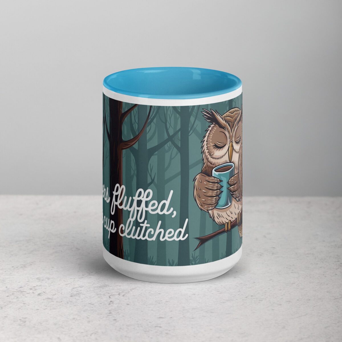 Feathers Fluffed, Coffee Cup Clutched Owl Mug - Image 16