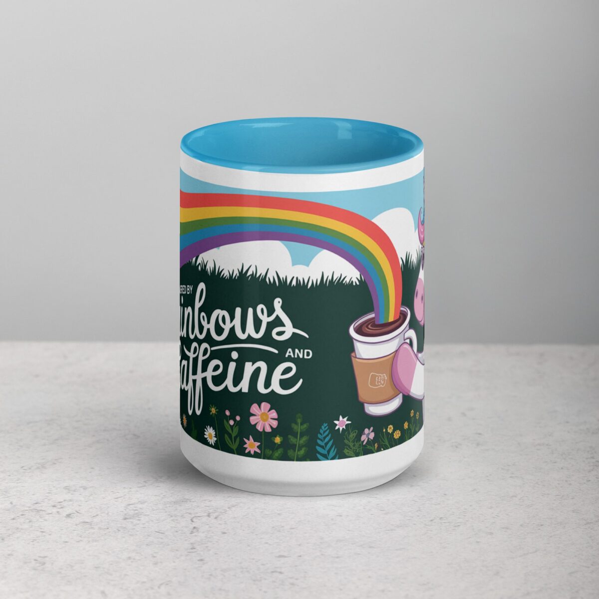 Powered by Rainbows and Caffeine Unicorn Mug - Image 16