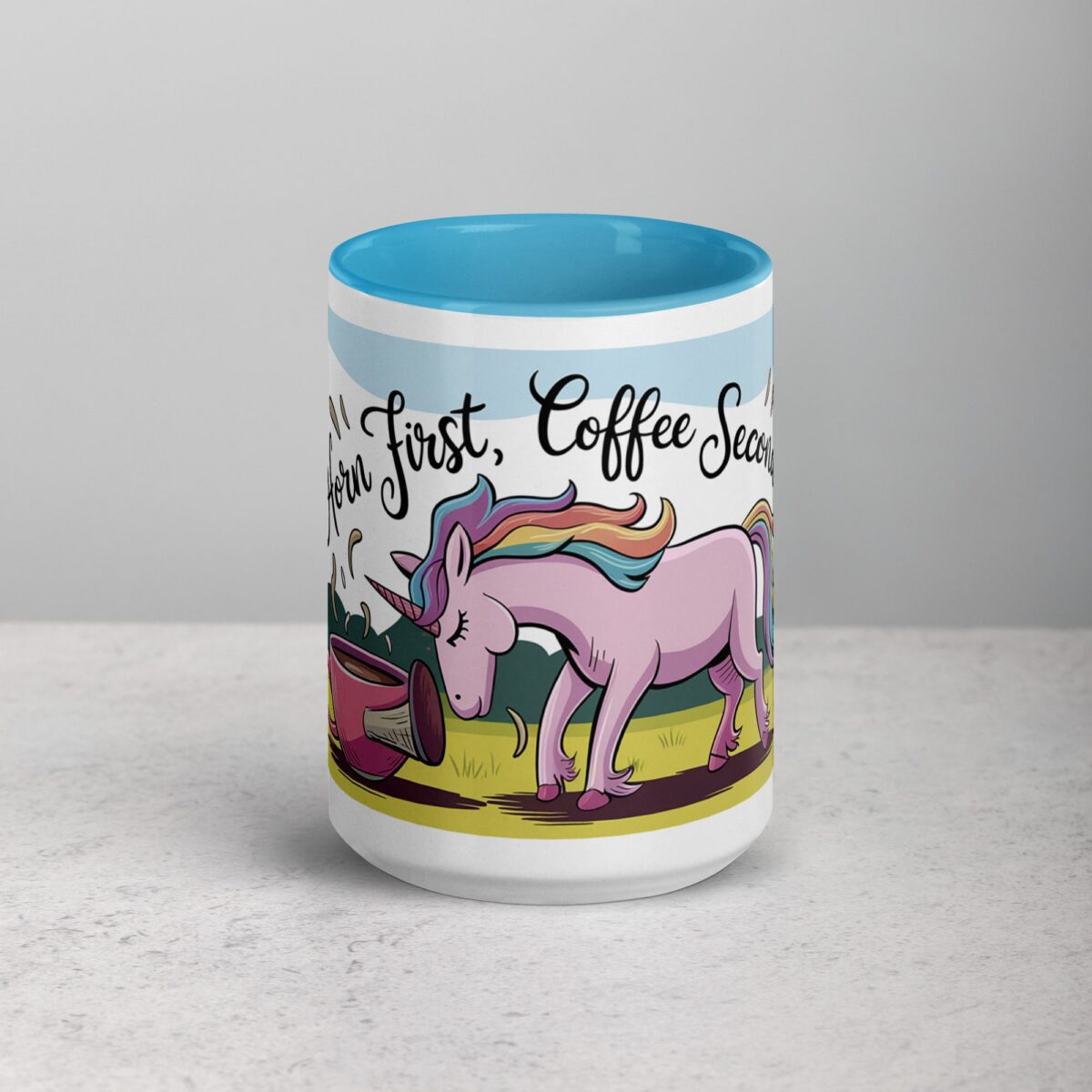 Horn First, Coffee Second Unicorn Mug - Image 16