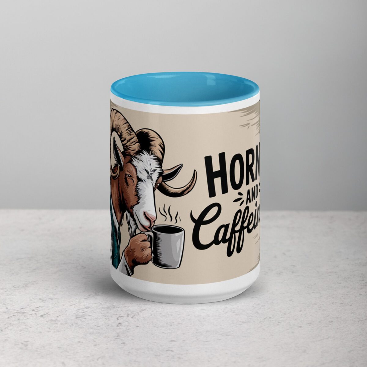 Horned and Caffeinated Goat Coffee Mug - Image 16