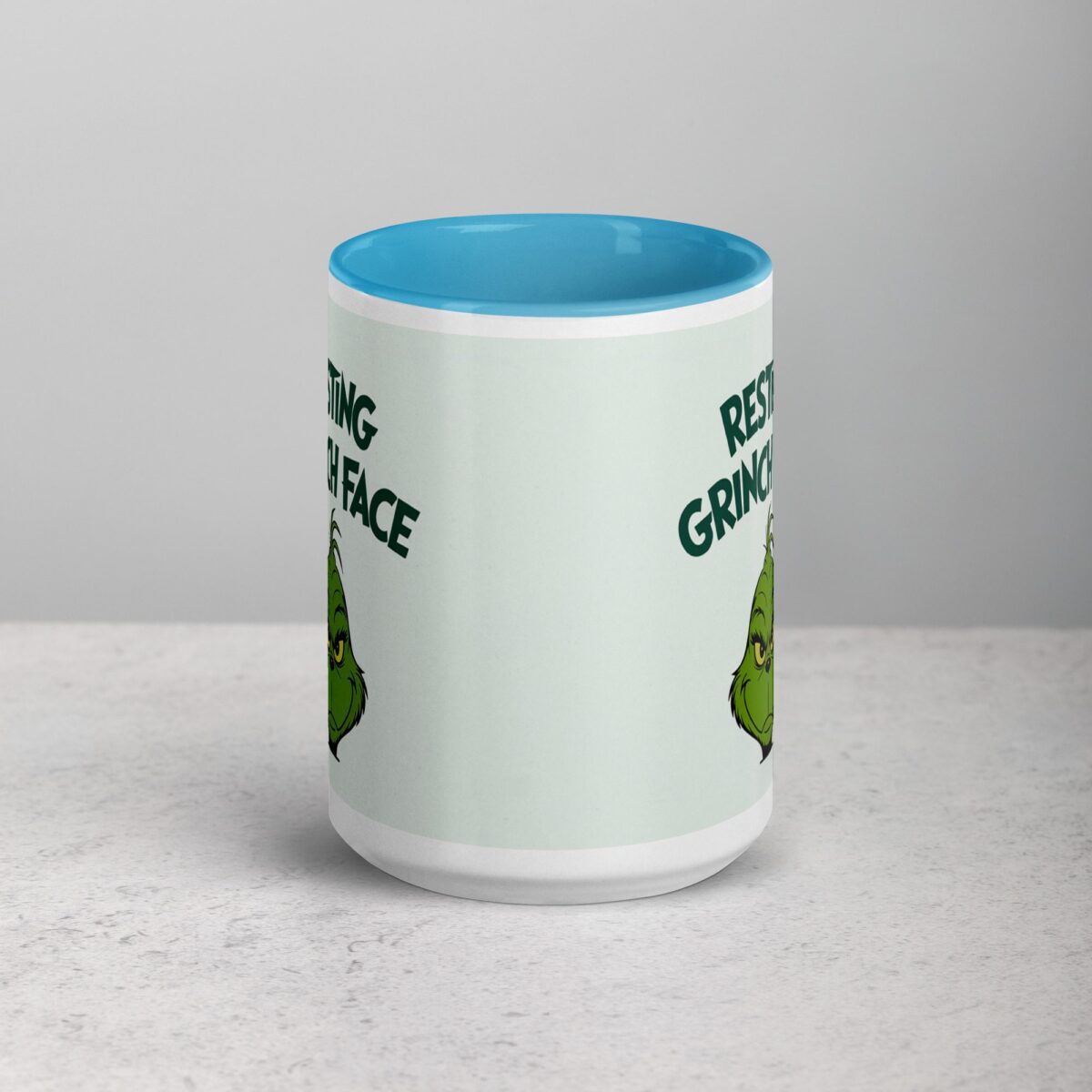 Resting Grinch Face Christmas Coffee Mug - Image 16