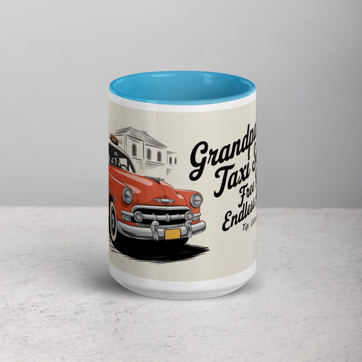 Grandpa’s Taxi Service: Free Rides, Endless Advice Mug - Image 16