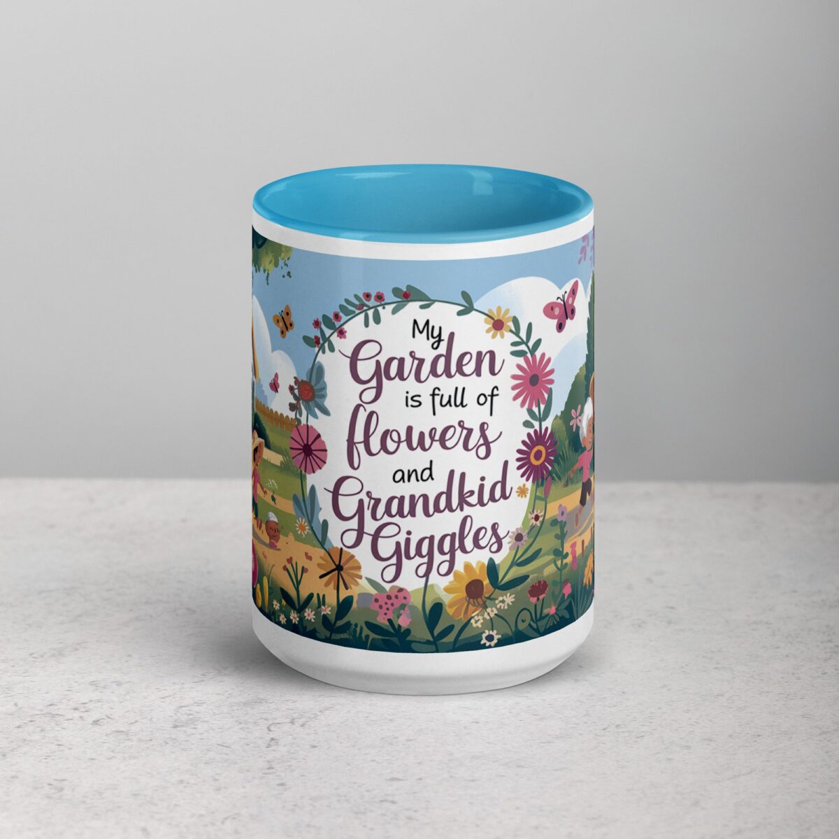 My Garden Is Full of Flowers and Grandkid Giggles Mug - Image 16