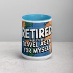 Retired: World’s Best Travel Agent for Myself Mug - Image 16
