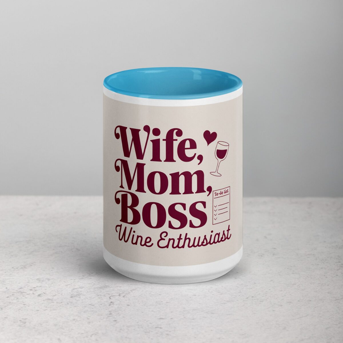 Wife, Mom, Boss, Wine Enthusiast Coffee Mug - Image 16