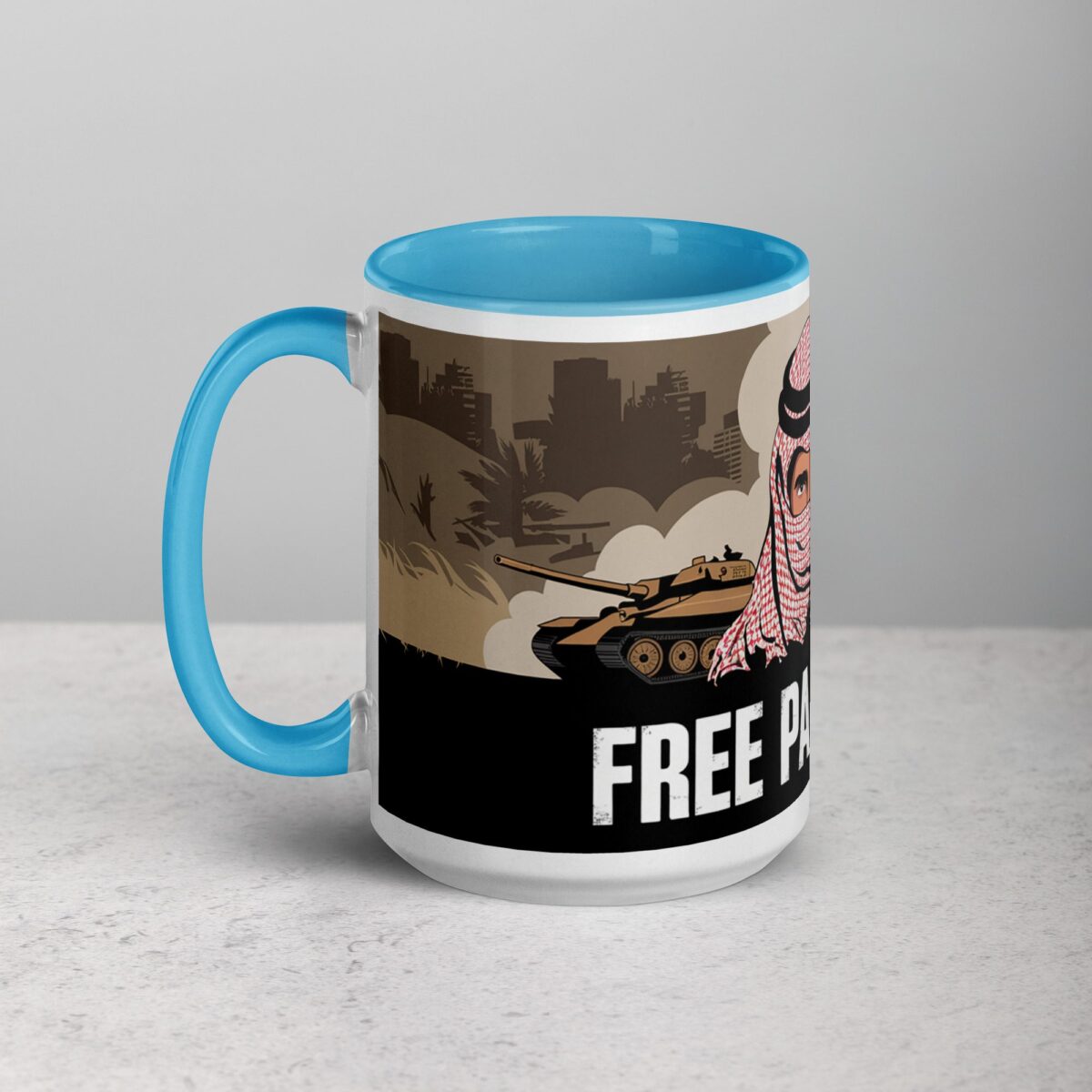 Free Palestine Freedom Fighter Mug - Image 17