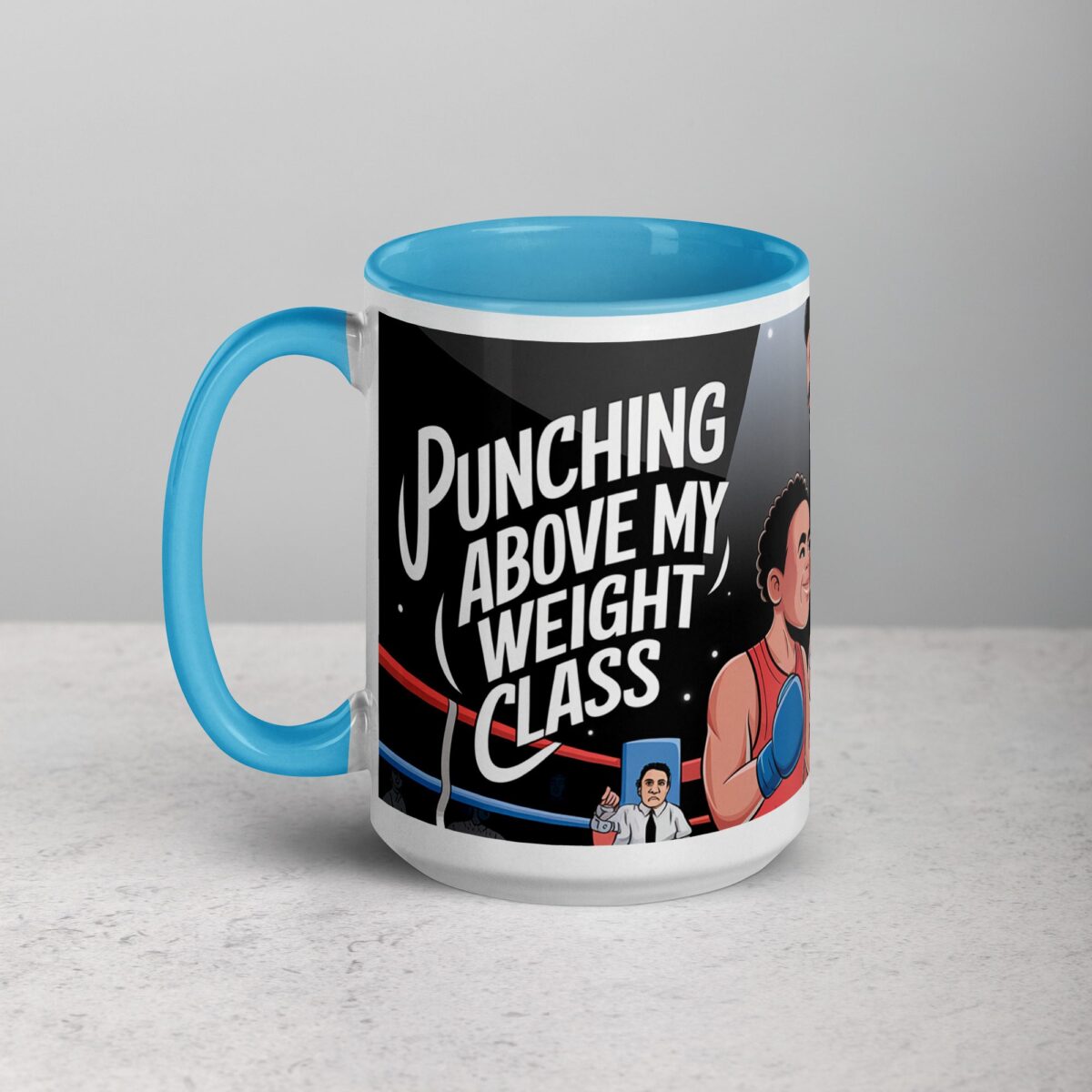 Punching Above My Weight Class Boxing Mug - Image 17