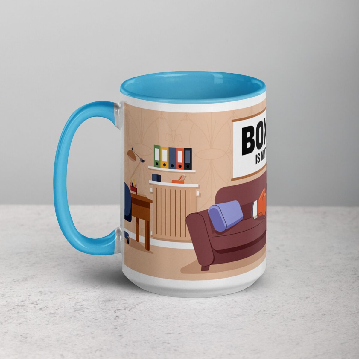Boxing is My Therapy Coffee Mug & Tea Cup - Image 17