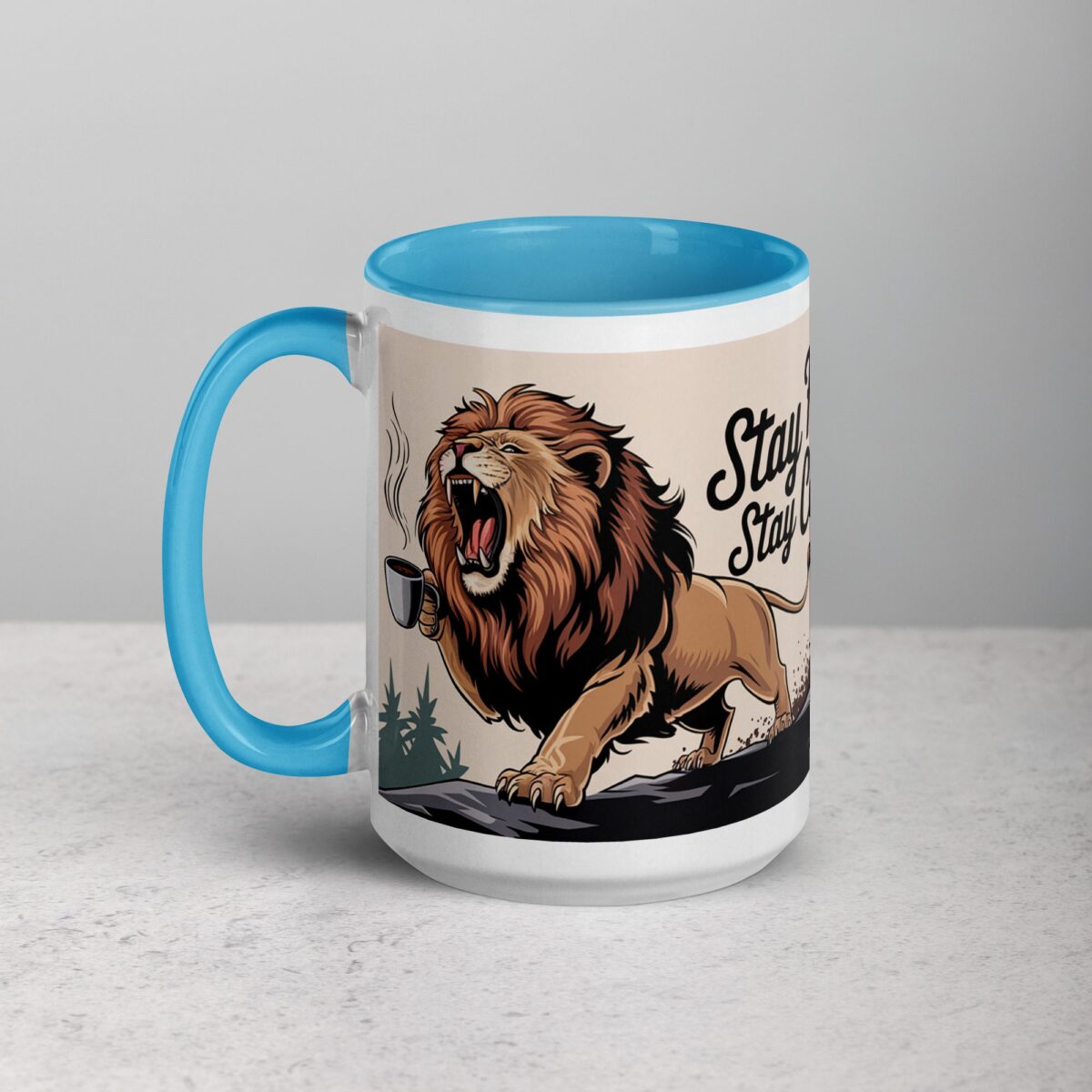 Stay Fierce, Stay Caffeinated Lion Coffee Mug - Image 17