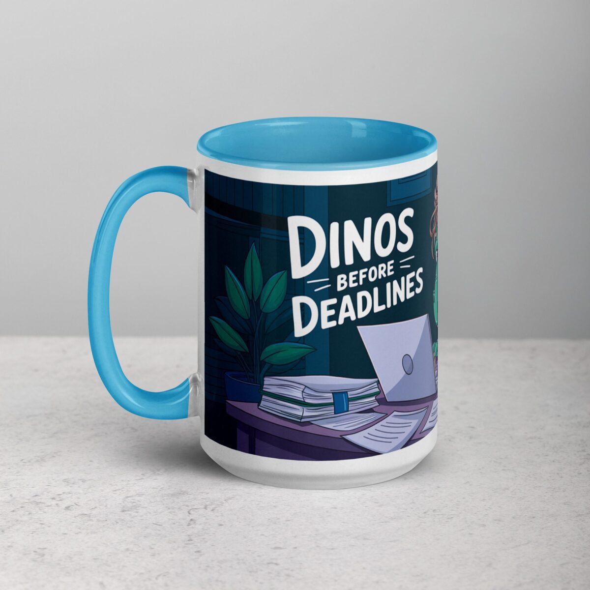 Dinos Before Deadlines Coffee Mug - Image 17