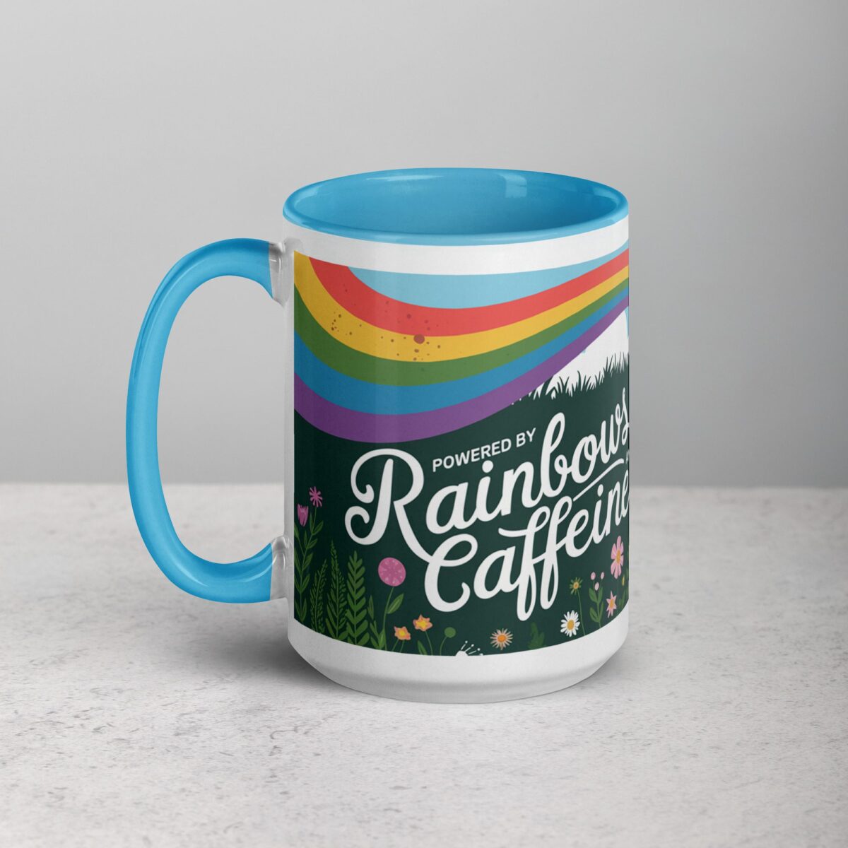 Powered by Rainbows and Caffeine Unicorn Mug - Image 17
