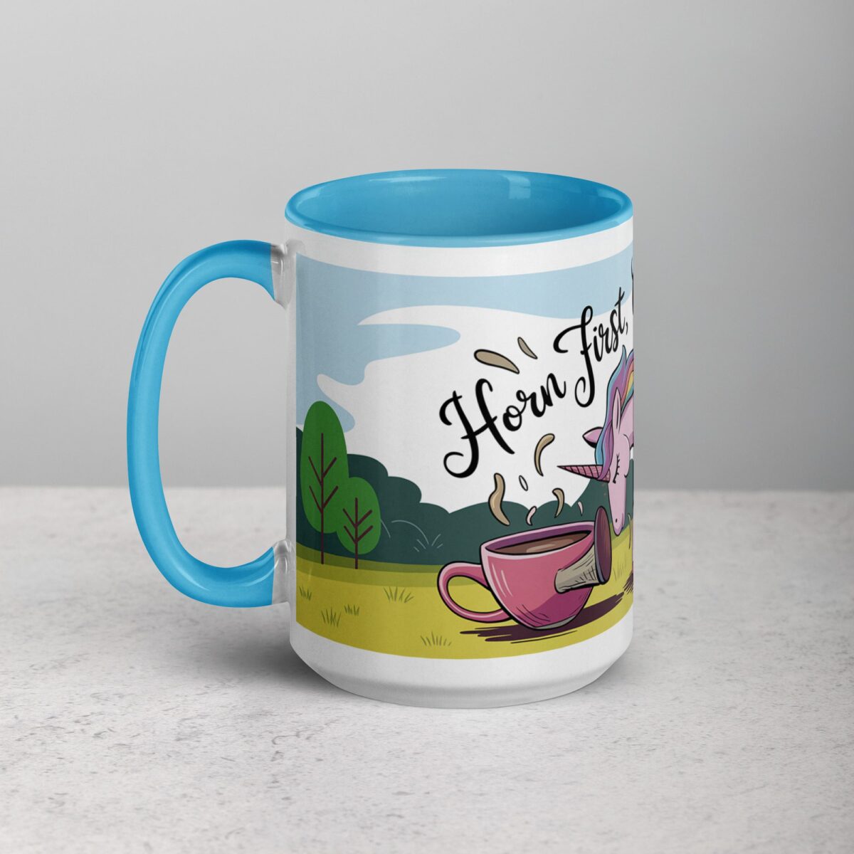 Horn First, Coffee Second Unicorn Mug - Image 17