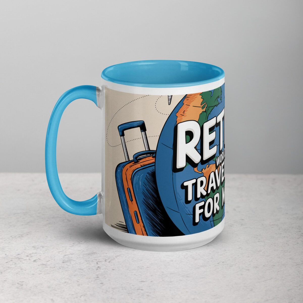 Retired: World’s Best Travel Agent for Myself Mug - Image 17
