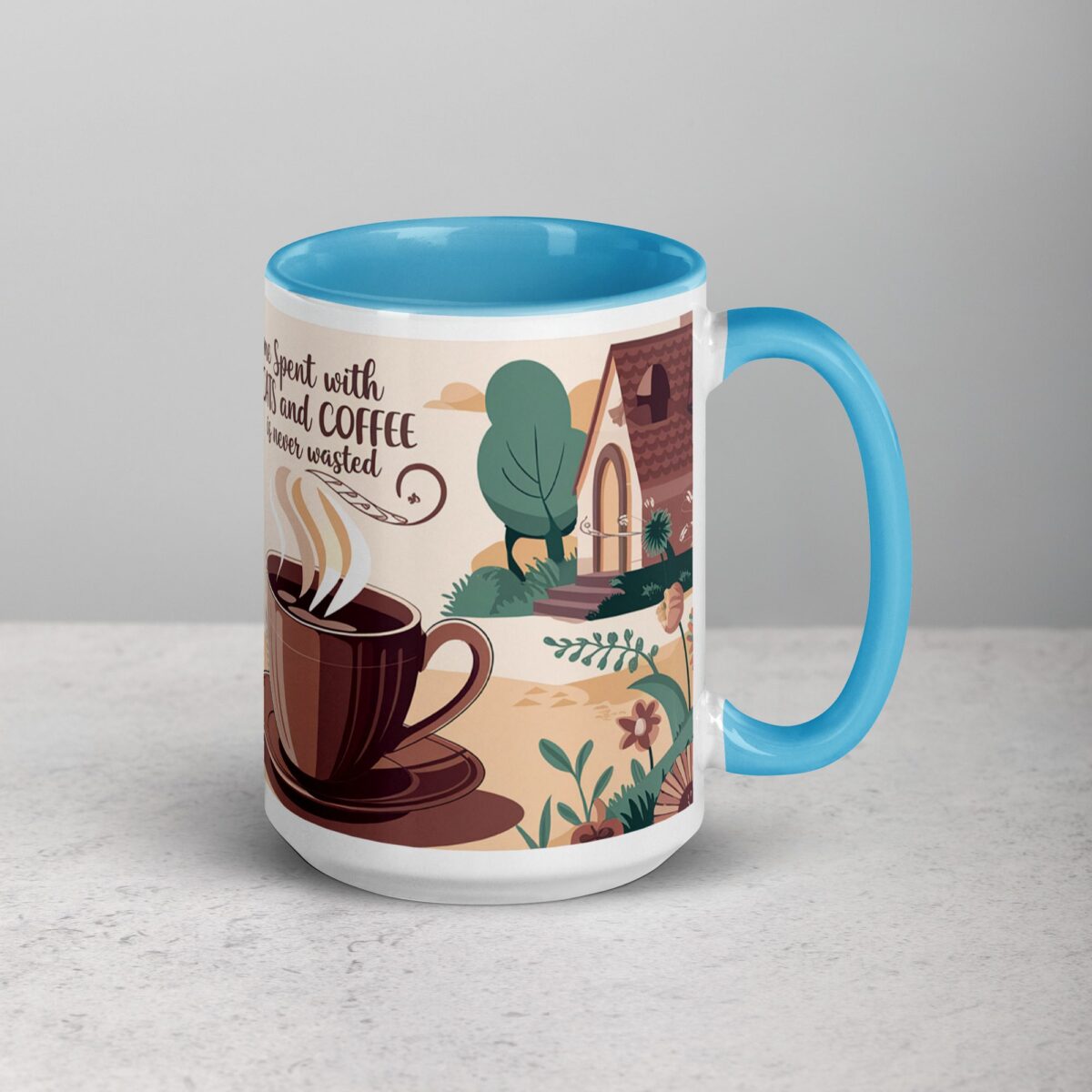 Time Spent with Cats and Coffee Is Never Wasted Mug - Image 18