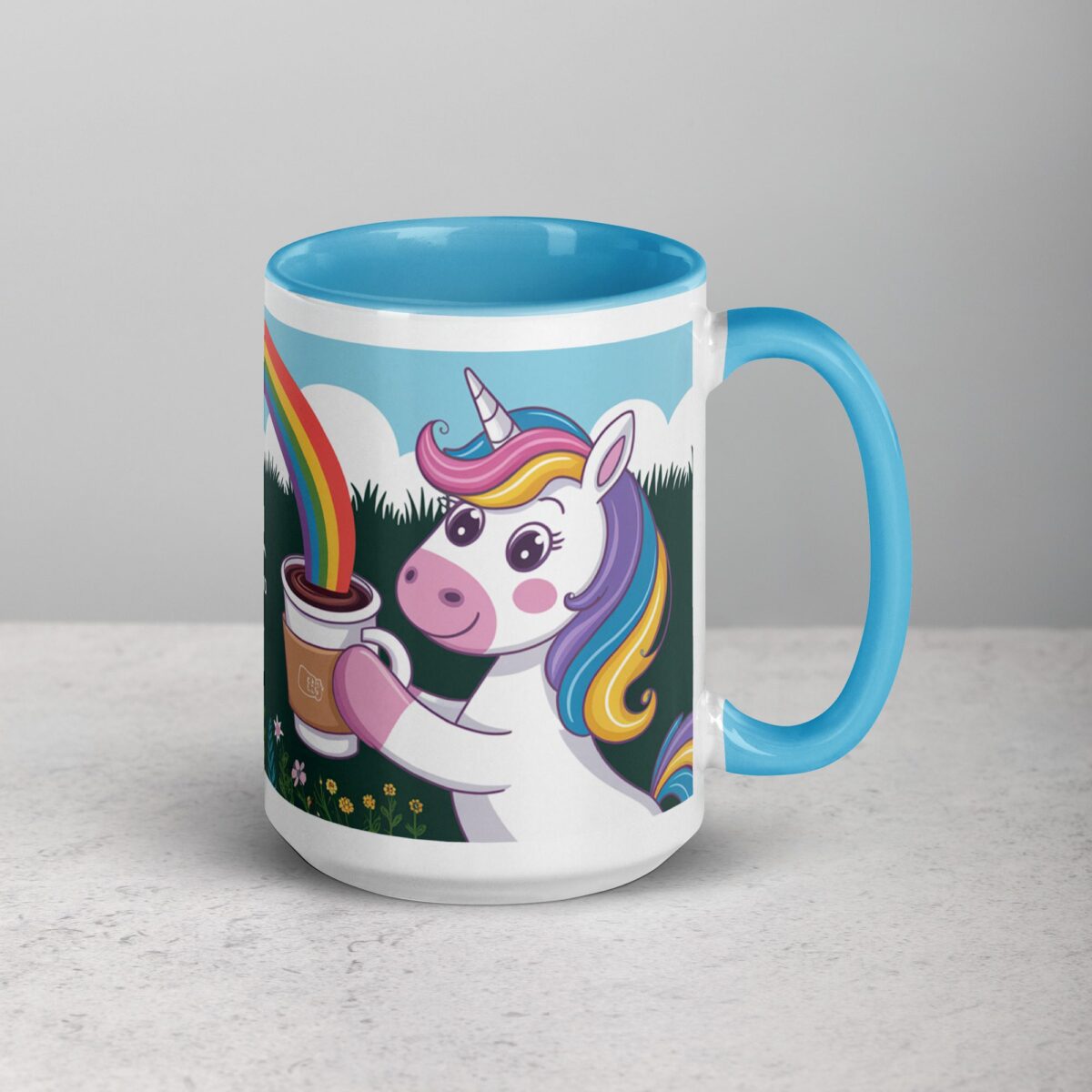 Powered by Rainbows and Caffeine Unicorn Mug - Image 18
