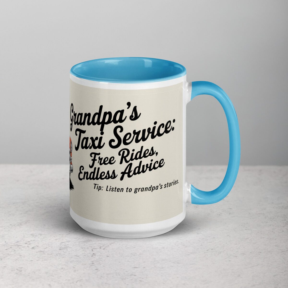 Grandpa’s Taxi Service: Free Rides, Endless Advice Mug - Image 18