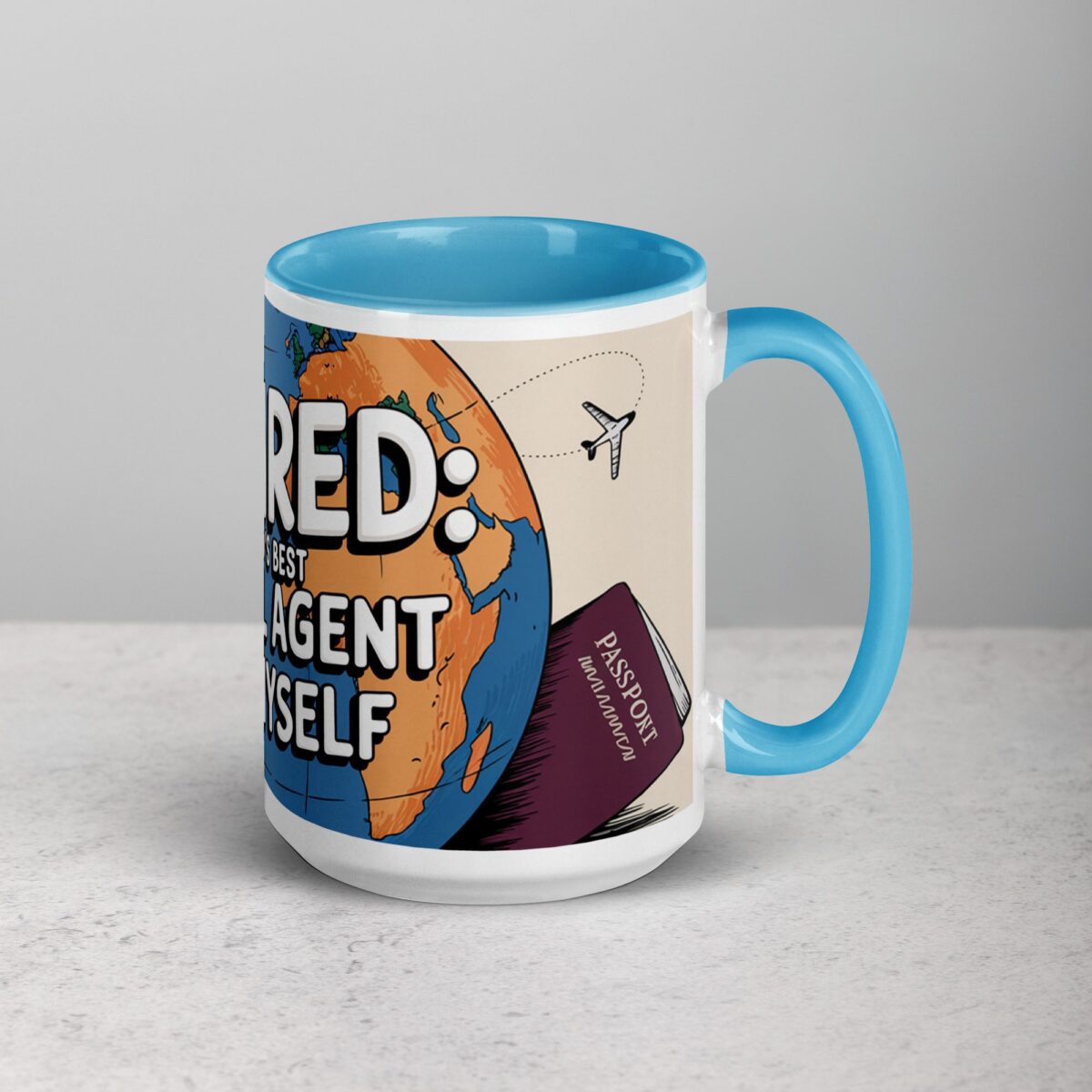 Retired: World’s Best Travel Agent for Myself Mug - Image 18