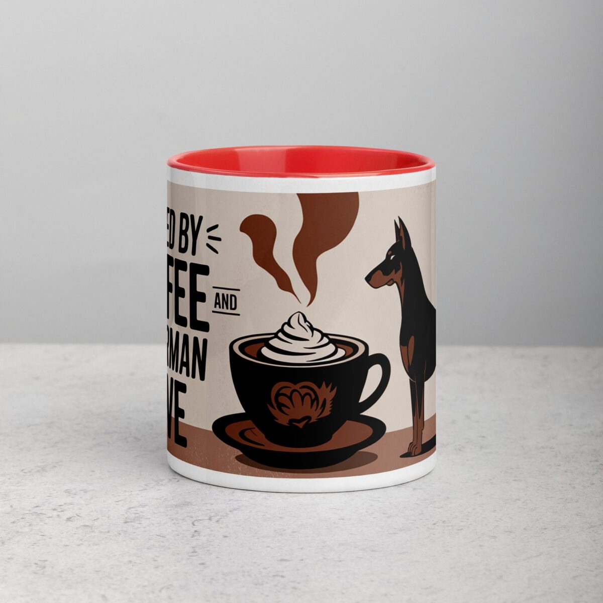 Fueled by Coffee and Doberman Love Mug - Image 7