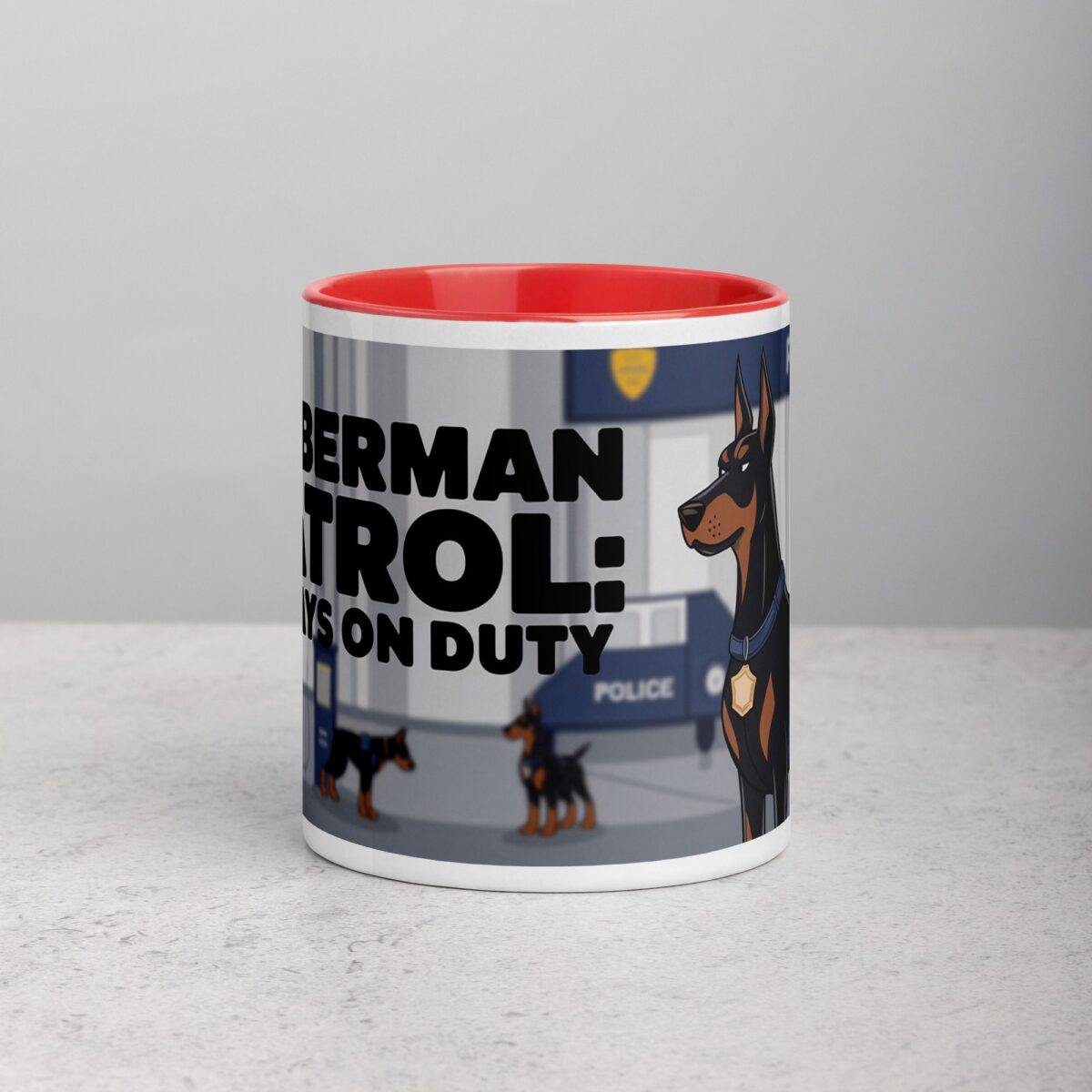 Doberman Patrol: Always on Duty Coffee Mug & Tea Cup - Image 7