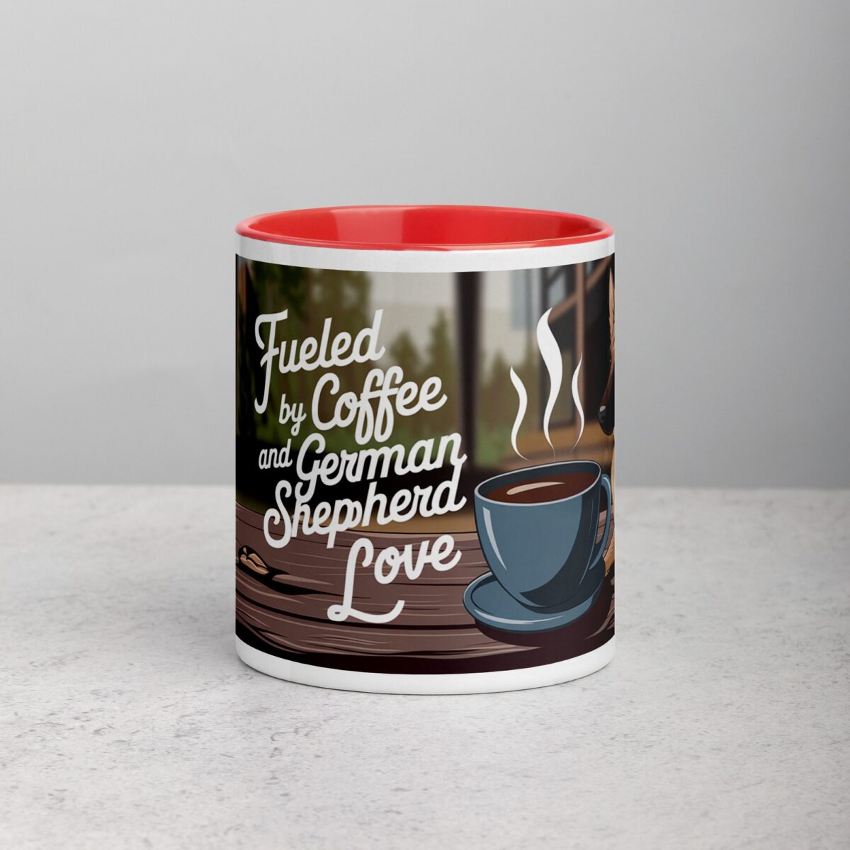 Fueled by Coffee and German Shepherd Love Mug - Image 7