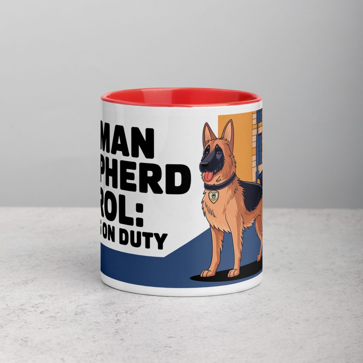 German Shepherd Patrol: Always on Duty Coffee Mug - Image 7