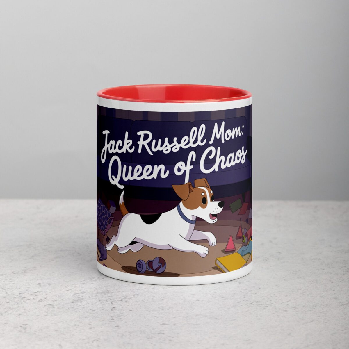 Jack Russell Mom: Queen of Chaos Coffee Mug - Image 7