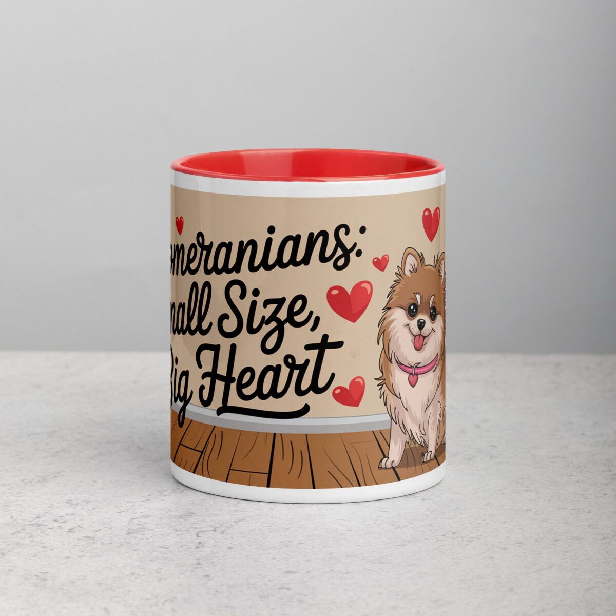 Pomeranians: Small Size, Big Heart Coffee Mug - Image 7