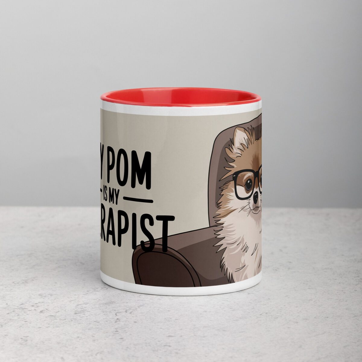 My Pom Is My Therapist Coffee Mug - Image 7