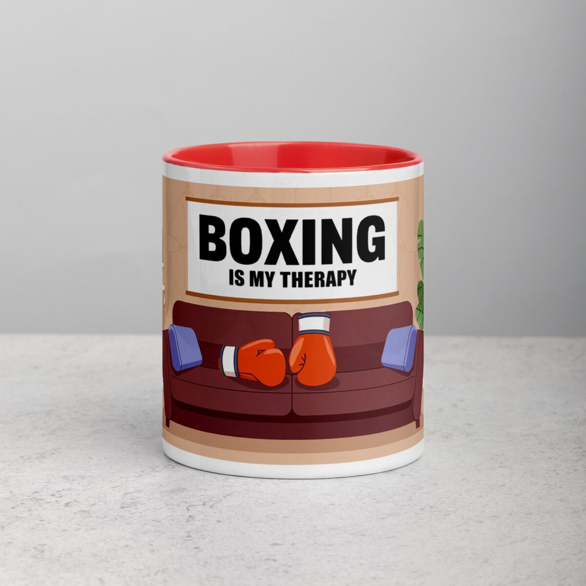 Boxing is My Therapy Coffee Mug & Tea Cup - Image 7