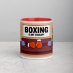 Boxing is My Therapy Coffee Mug & Tea Cup - Image 7