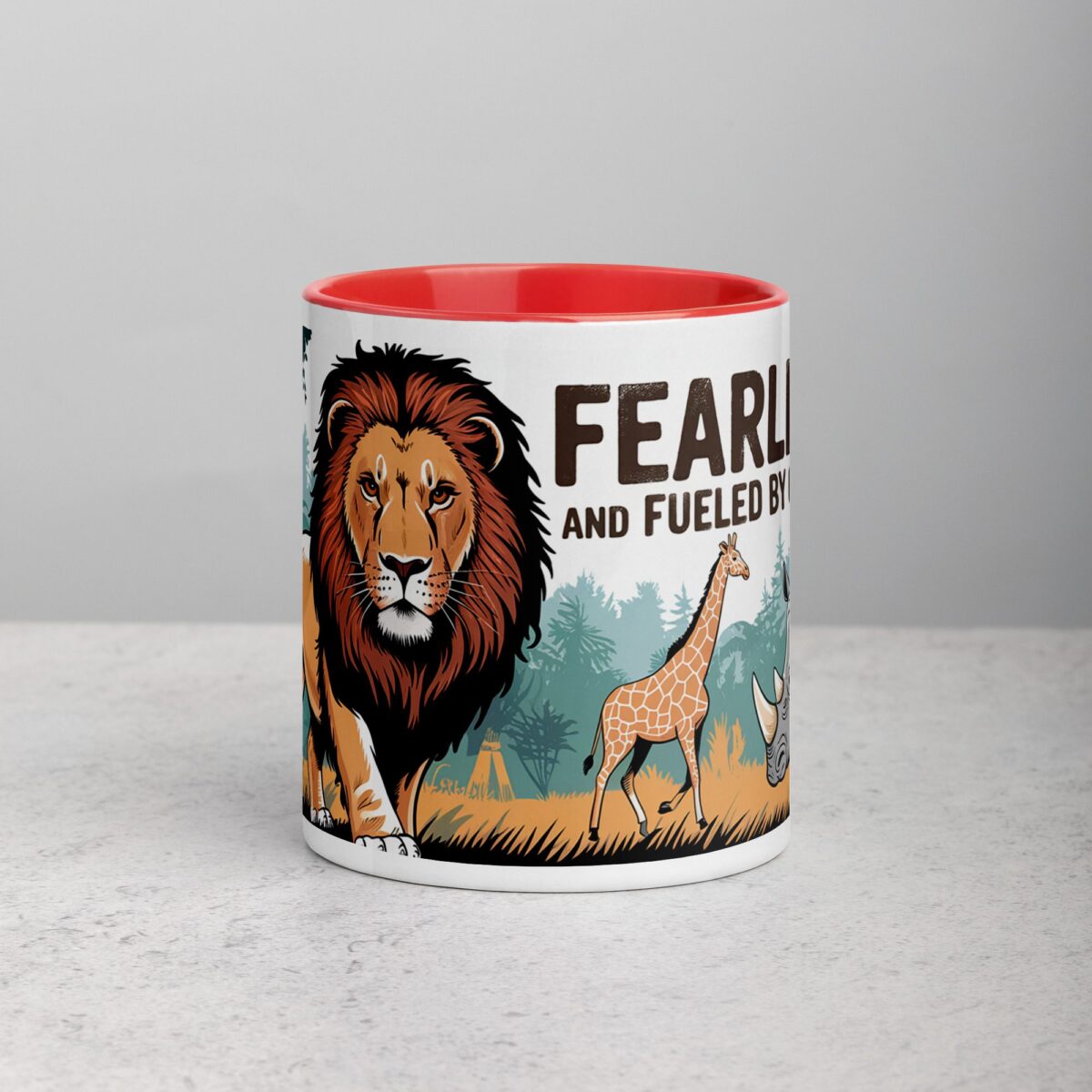 Fearless and Fueled by Coffee Lion Mug - Image 7
