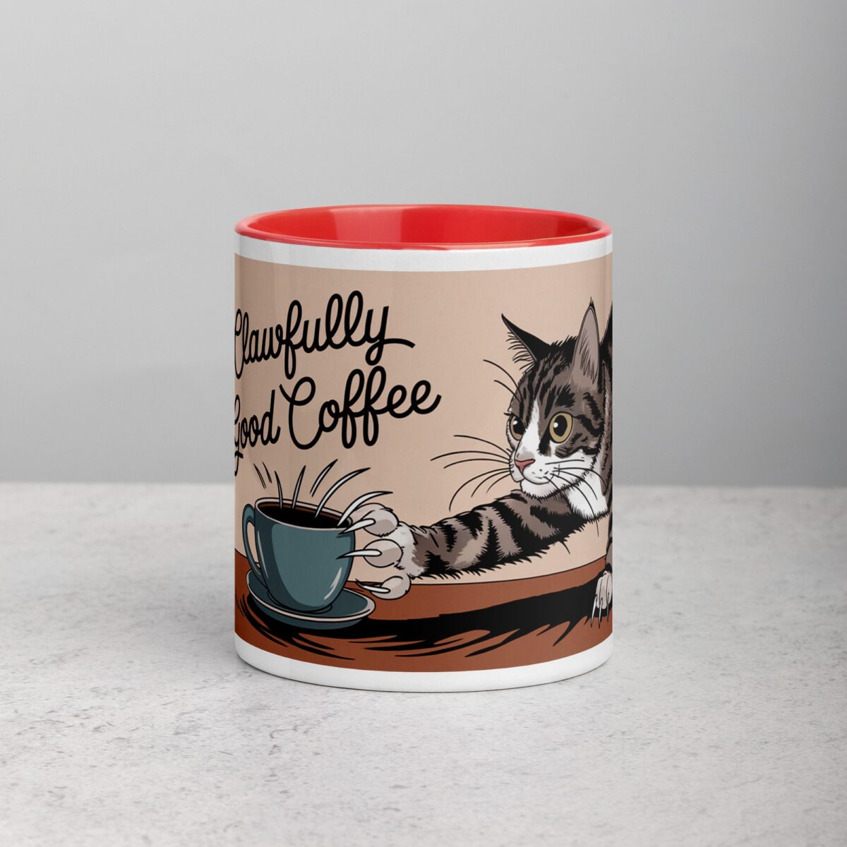 Clawfully Good Coffee Cat Mug - Image 7