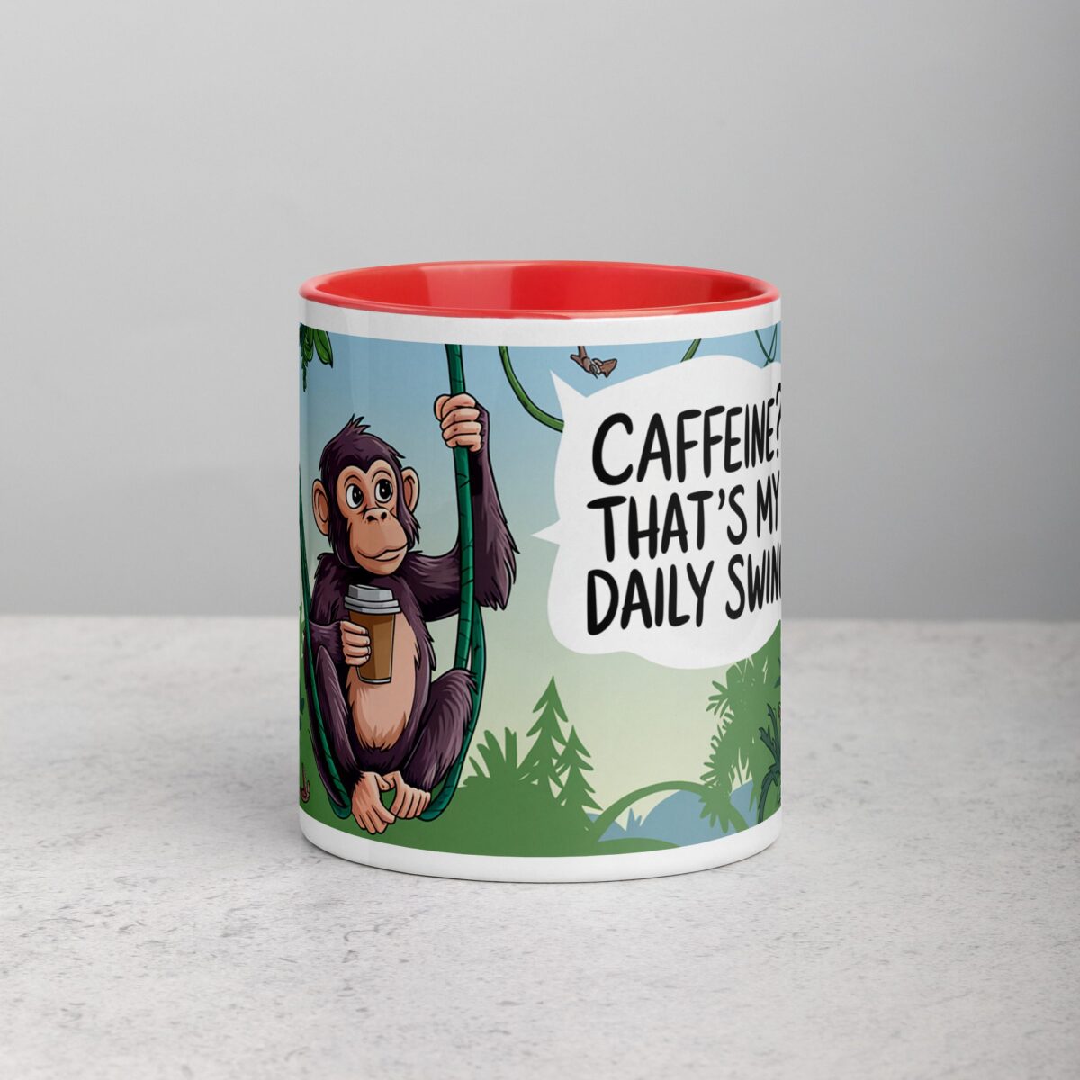Caffeine? That’s My Daily Swing Monkey Mug - Image 7