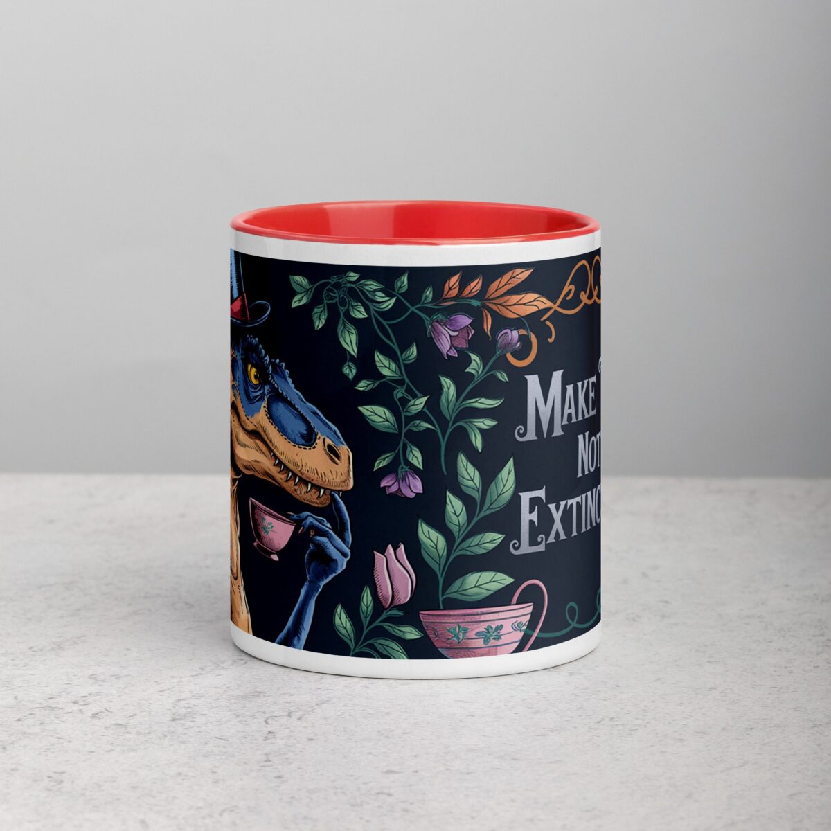 Make Tea, Not Extinction Dinosaur Cup - Image 7