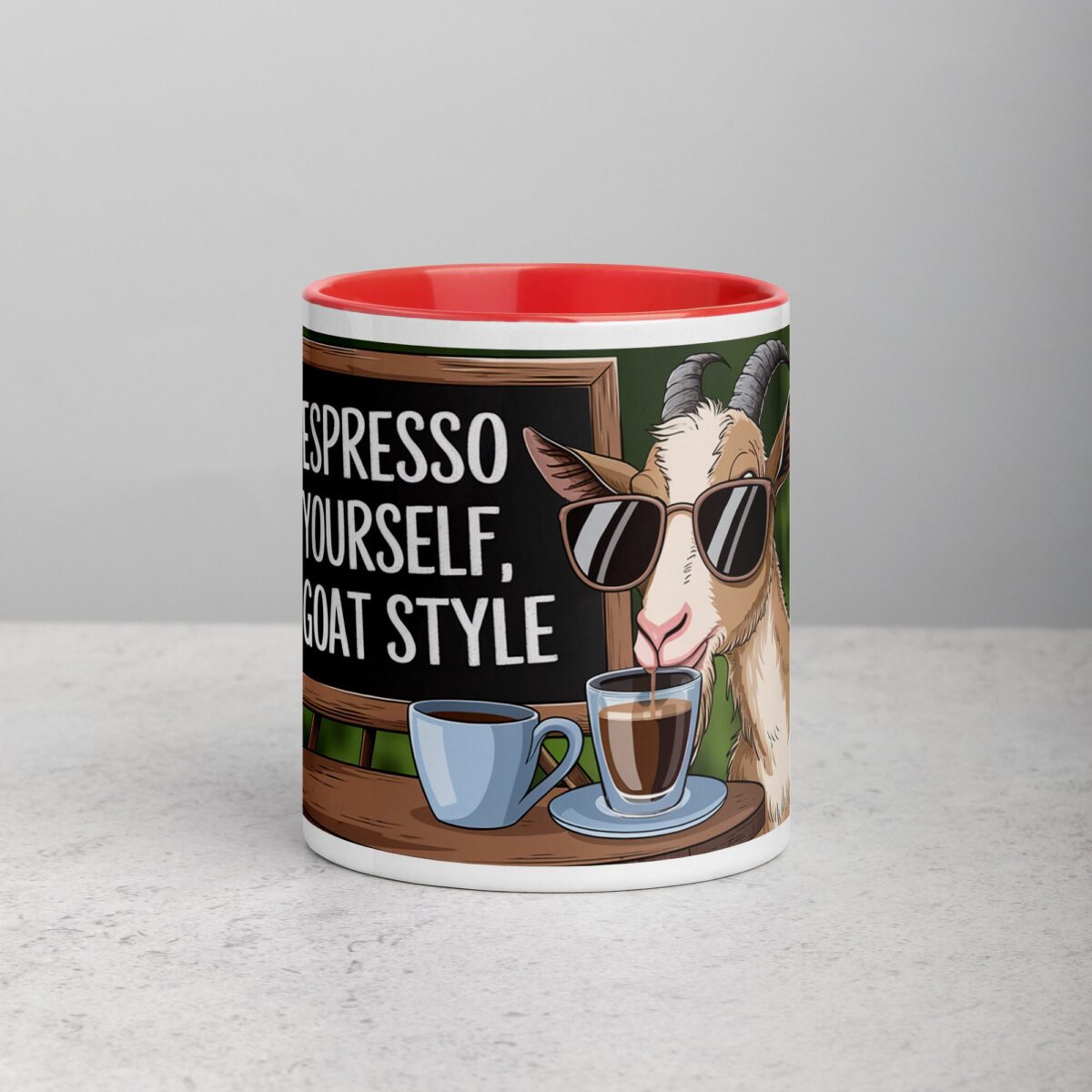 Espresso Yourself, Goat Style Coffee Mug - Image 7